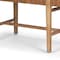 Homeroots 52in Brown Genuine Leather and Solid Wood Upholstered Bench 606744 - alternate 4