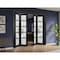 Sartodoors Sliding Closet Double Bi-fold Doors Black Solid Core Modern Interior QUADRO4002DBF-BLK-96 x 96 (4* 24x96) - alternate 5