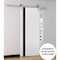 Sartodoors Sturdy Barn Door, Planum 0040 White Silk with Black Glass, 6.6FT Rail Hangers Heavy Hardware Set, S PLANUM0040BD-S-WS-2884 - alternate 7