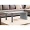 Homeroots 48" White And Silver Wood And Stainless Steel Coffee Table 554273 - alternate 4