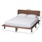 Baxton Studio Alyssa Japandi Walnut Brown Wood Queen Size Platform Bed 252-13951-ZORO - alternate 8
