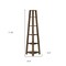 Homeroots 71" Dark Brown Wood Five Tier Corner Bookcase 489812 - alternate 8