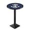 Holland Bar Stool Co 36" Blk Wrinkle US Naval Academy NAVY Pub Table, 36" dia. Top L217B3636USNavA - alternate 1