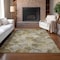 Homeroots 9' X 12' Taupe Beige And Gray Abstract Washable Indoor Outdoor Area Rug 577689 - alternate 8