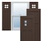 Ekena Millwork True Fit PVC San Antonio Mission Style Fixed Mount Shutters, Raisin Brown, 18W x 44H, PR TFP001ST18X044TB - alternate 1