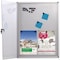 M&T Displays Universal Magnetic Showboard 4x8.5x11 Inch, Aluminum Silver Lockable Noticeboard USBN5004A4X2000 - alternate 6