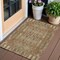 Homeroots 3' X 5' Orange Taupe And Beige Moroccan Washable Indoor Outdoor Area Rug 577211 - alternate 1