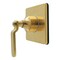 Kingston Brass Single-Handle Six-Way Diverter Valve with Square Trim Kit, Brushed Brass KS4047KL - alternate 1