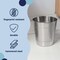 Happimess Riley Modern Classic Hammered Steel Accent 2 Gal Waste Bin, Brushed Steel, 2PK HPM1111C-SET2 - alternate 6