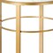 Homeroots 24" Brass And White Faux Marble And Steel Round End Table 544245 - alternate 8
