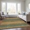 Homeroots 5' X 8' Wheat Brown And Teal Blue Striped Washable Indoor Outdoor Area Rug 614852 - alternate 9