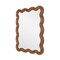 Homeroots 32" Brown Wood Wavy Scalloped Accent Mirror 574051 - alternate 7