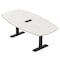 Skutchi Designs Arc Boat Conference Table With Power, 48 in W, 84 in L HAR-ABOT-48X84-T.BK-WA7976-EBLK - alternate 1