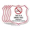 Signmission No Smoking Shield Sign This Is A Smoke F, 12 inch X 12 inch, Aluminum Metal Sign, 5PK SHI-A-5Pack-12-401 - alternate 1