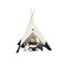 Homeroots 51 x 55 x 73 White and Blue Fabric Tent 364151 - alternate 1