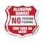 Signmission Alligator Warning Shield Sign Alligator, 18 inch X 18 inch, Vinyl Decal, 2PK SHI-D-2PACK-18-357 - alternate 1