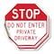 Signmission Stop Do Not Enter Private Driveway, 4 inch X 4 inch, Vinyl Decal, 2PK OC-D-2PACK-4-278 - alternate 1