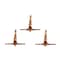 Homeroots Set of Three Bronze Resin Diving Man Hanging Dimensional Sculpture, 3PK 332363 - alternate 1