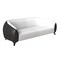 Leisuremod Opula Modern 3-Seater Vegan Leather Sofa, Solid Wood Frame OS74BLW - alternate 1