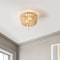 Jonathan Y Allison 10" 2-Light Shabby Chic Farmhouse Wood Beaded/Metal LED Flush Mount, Antique Silver/Cream JYL9074C - alternate 9