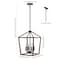 Jonathan Y Oria 13" 4-Light Iron Farmhouse Industrial Lantern LED Pendant, Oil Rubbed Bronze/Faux Wood JYL1322A - alternate 12