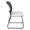 Office Star ProGrid Titanium & Black Visitors Chair, Sled Base, Dillon White 86725R-R101 - alternate 5