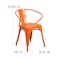 Flash Furniture Contemporary Chair, 21-1/2 in W 19" L 27-3/4" H, Integrated CH-31270-OR-GG - alternate 8