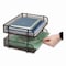 Mind Reader Stackable Paper Desk Tray Organizer, Letter Size, 10 x 13.5 x 2.5, Black, 2PK ESTACK2-BLK - alternate 7