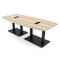 Skutchi Designs Boat Conference Table With Power Unit, 48 in W, 96 in L, Brown HAR-BOT-48x96-DOU.BK-K525-NA - alternate 1