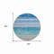 Homeroots 8' Sky Blue Round Striped Washable Indoor Outdoor Area Rug 608141 - alternate 8