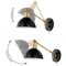 Jonathan Y Lisa 18" Swing Arm 1-Light Modern Midcentury Iron USB Charging Port LED Sconce, Black/Brass Gold JYL1301B - alternate 13