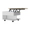 Homeroots 22" Natural And White Wood Lift Top Coffee Table With Two Shelves 535061 - alternate 7