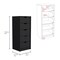 Homeroots 26" White Laminate China Cabinet With Multiple Shelves 520582 - alternate 6
