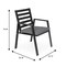 Leisuremod Chelsea 7-Pc Aluminum Extendable Dining Set, Weatherproof Cushions, Powder-Coated, 7PK CC20BL-BL6-MDT78BL - alternate 10