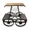 Homeroots Rustic Black Rail Car Bar Cart 389228 - alternate 6