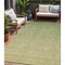 Homeroots 5' X 8' Artichoke Green And Beige Geometric Washable Indoor Outdoor Area Rug 605778 - alternate 1