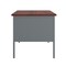 Flash Furniture Cambridge Commercial Grade 30x60 Double Pedestal Desk, 5 Locking Drawers, Mahogany Top GC-M-GRY-30X60-MHG-GG - alternate 9