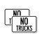 Signmission Truck Sign No Trucks, 12'' X 18'' 2 Signs, Heavy Gauge Aluminum, 2PK A-1218-2PACK-22786 - alternate 1