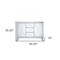 Homeroots 50in Silver Wood and Glass Three Drawer Credenza with Two Doors 401707 - alternate 6