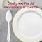 Smarty Had A Party White Baroque Disposable Plastic Dinner Spoons, 480PK 8330-WH-CASE - alternate 7