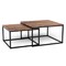 Homeroots 30" Brown And Black Solid Wood And Iron Square Coffee Table 379804 - alternate 6