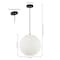 Jonathan Y Lacey 16" 1-Light Bohemian Minimalist Adjustable Rattan-Style Woven Rope Globe Basket LED Pendant, Wh JYL1135A - alternate 9
