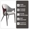 Leisuremod Sante Modern Leather Dining Arm Chair with Iron Legs in White/Bordouex, 4PK SC53WB4 - alternate 10