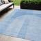 Homeroots 5' X 8' Sky Blue And Denim Blue Geometric Washable Indoor Outdoor Area Rug 582699 - alternate 1
