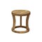 Homeroots 18" Brown And Brown Wood Distressed Solid Wood Round End Table 555415 - alternate 9