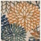 Homeroots 8' Ivory Blue Green And Yellow Floral Indoor Outdoor Runner Rug 548037 - alternate 9