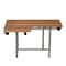 Homeroots 30" Brown Wall Mount Teak Rectangular Shower Bench With Legs 549358 - alternate 1