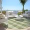 Homeroots 8' Green And Light Green Round Plaid Washable Indoor Outdoor Area Rug 595477 - alternate 7