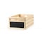 Homeroots Organic Natural Wood Stacking Milk Crate with Chalkboard End 471938 - alternate 1