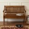 Homeroots 42in Dark Brown Solid Wood Storage Bench With Flip Top 733250 - alternate 5